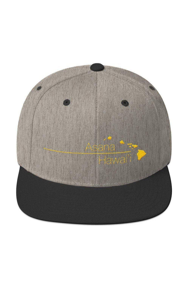 Asana Hawaii Snapback Hat Heather/Black Asana Hawaii Snapback Hat