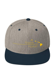 Asana Hawaii Snapback Hat Heather Grey/ Navy Asana Hawaii Snapback Hat