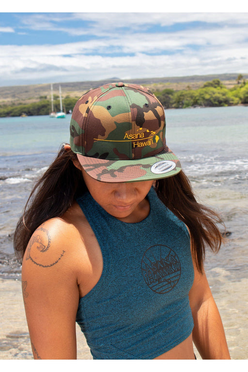 Asana Hawaii Snapback Hat Asana Hawaii Snapback Hat