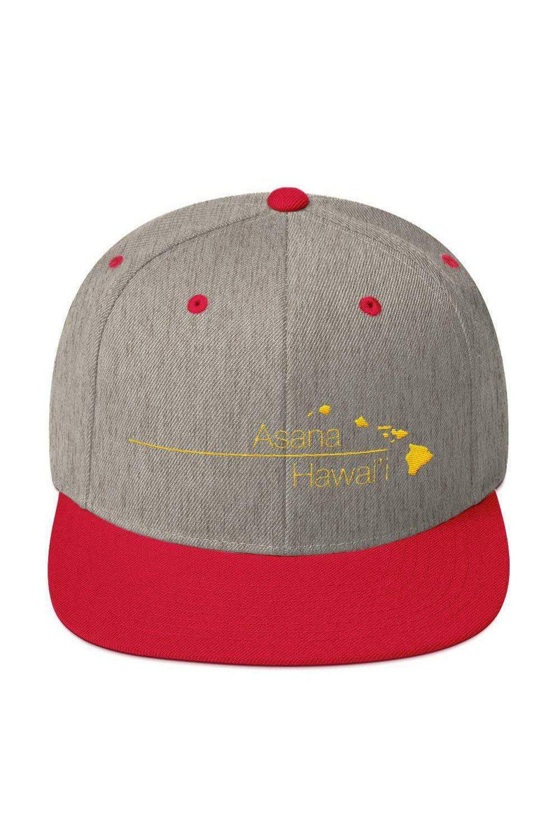 Asana Hawaii Snapback Hat Heather Grey/ Red Asana Hawaii Snapback Hat