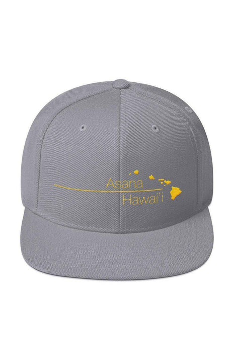 Asana Hawaii Snapback Hat Silver Asana Hawaii Snapback Hat