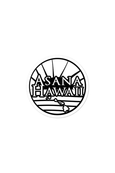 Asana Hawaii Stickers 3x3 Asana Hawaii White Logo Bubble-free stickers