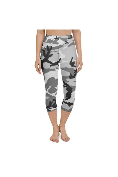 Gray Camo Yoga Capri Leggings