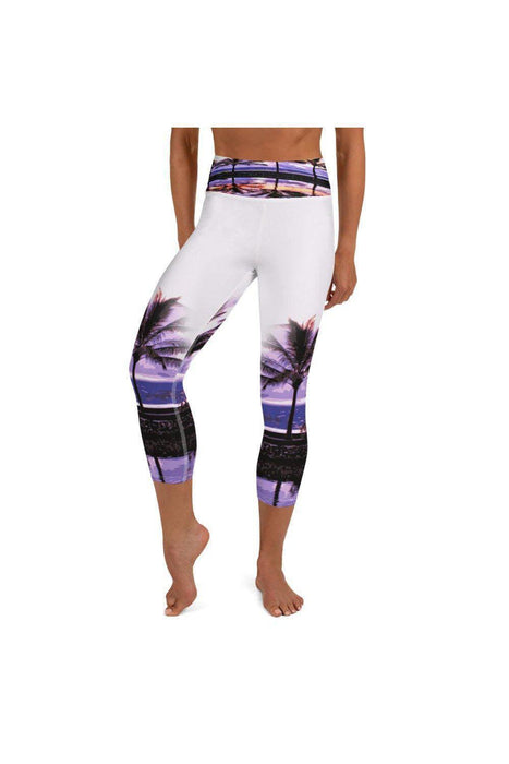 Asana Hawaii Hilo Bay Palms Yoga Capri Leggings