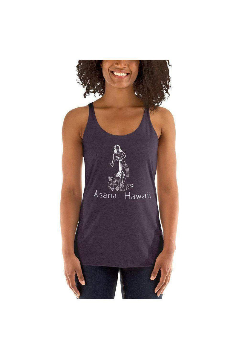 Asana Hawaii Women's Tank Top Vintage Purple / XS Hula Girl Women's Racerback Tank