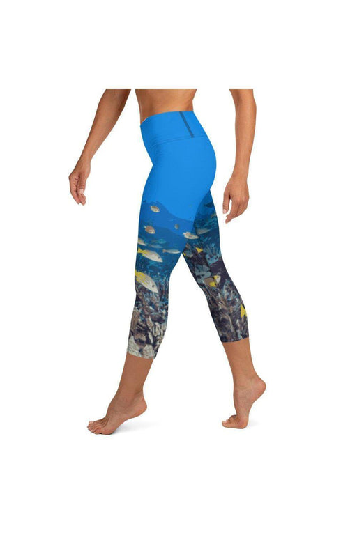 Asana Hawaii Yoga Capri Leggings Kona Coast Reef Yoga Capri Leggings