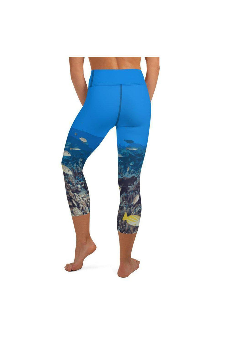 Asana Hawaii Yoga Capri Leggings Kona Coast Reef Yoga Capri Leggings