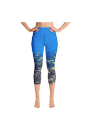 Asana Hawaii Yoga Capri Leggings Kona Coast Reef Yoga Capri Leggings