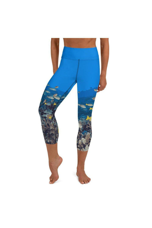 Asana Hawaii Yoga Capri Leggings XS Kona Coast Reef Yoga Capri Leggings