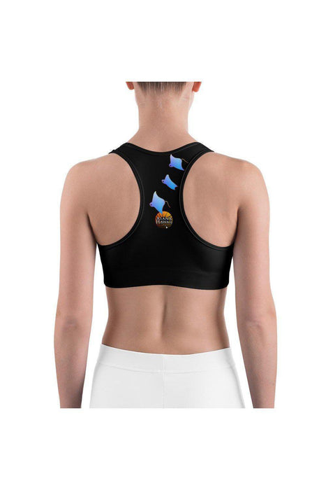 Asana Hawaii Sports Bra Kona Manta Rays Black Sports Bra