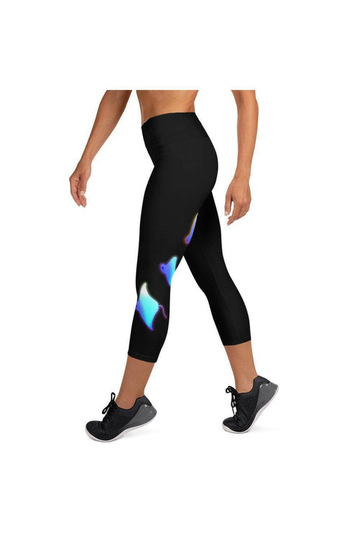 Asana Hawaii Yoga Capri Leggings Kona Manta Rays Yoga Capri Leggings