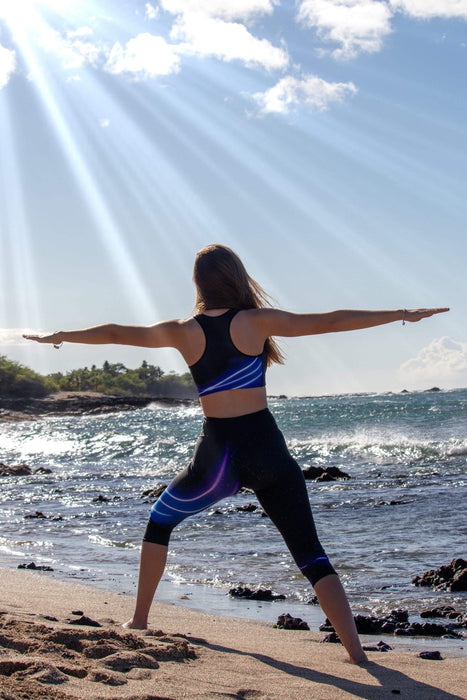 Asana Hawaii Yoga Capri Leggings Speed of Light Yoga Capri Leggings