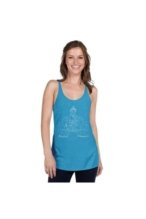 Asana Hawaii Women's Tank Top Vintage Turquoise / XS Zen Lotus Women's Racerback Tank