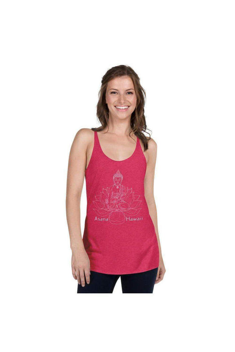 Asana Hawaii Women's Tank Top Vintage Shocking Pink / XS Zen Lotus Women's Racerback Tank